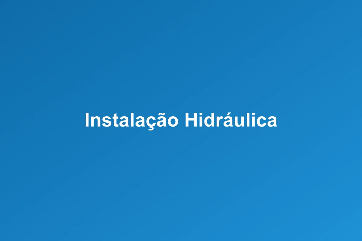 Instalação hidráulica em Recife